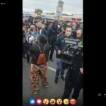 Capture d'écran d'une manifestation en direct sur Facebook
