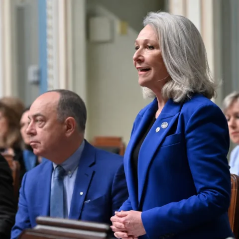 La ministre de la Santé, Sonia Bélanger