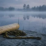 Rive boisée d'un lac des Laurentides au petit matin