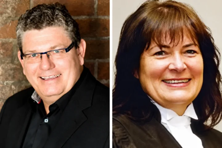 Portraits des juges Martin Gosselin et Joanne Cousineau.