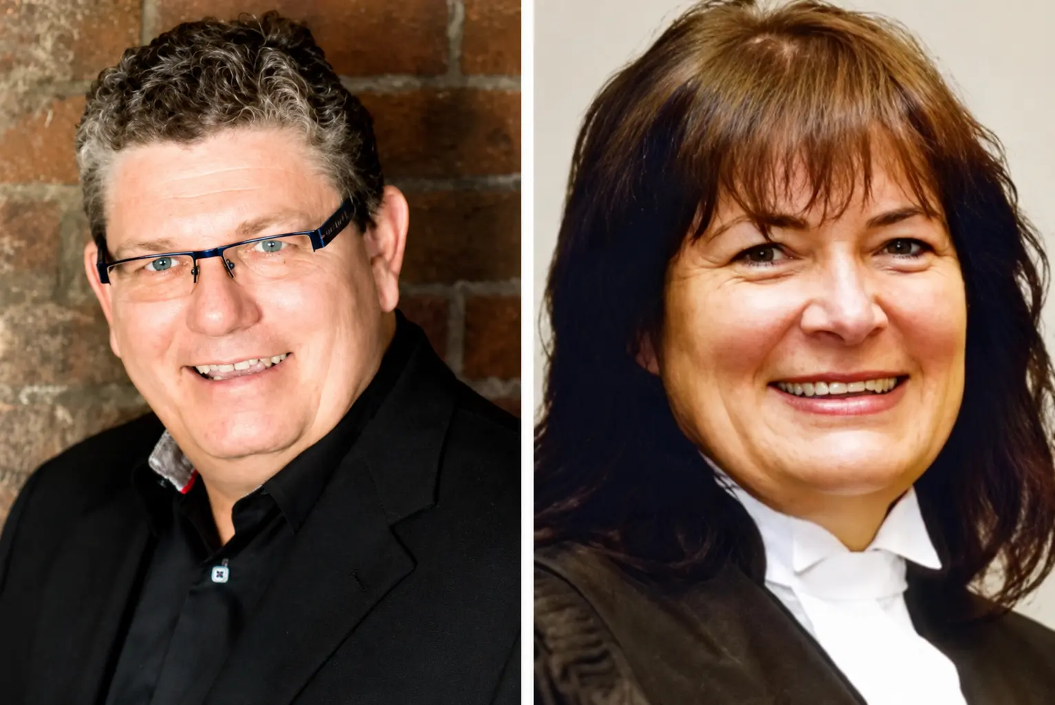 Portraits des juges Martin Gosselin et Joanne Cousineau.