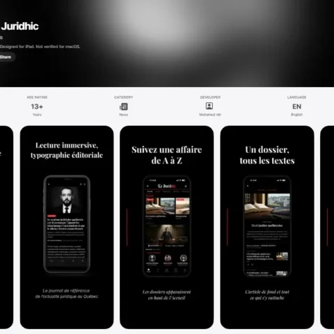 Capture de l'application Le Juridhic 2.0 sur l'App Store
