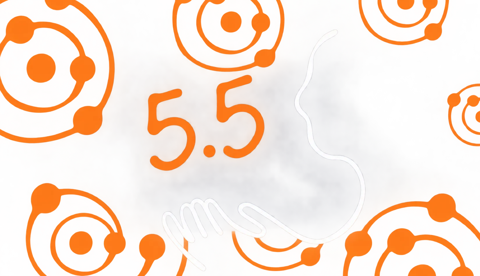 Image de Claude d'Anthropic avec des cercles oranges et le modèle Opus 5.5